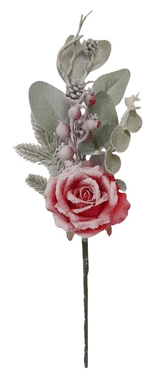 HASTE ROSA FLOCADA