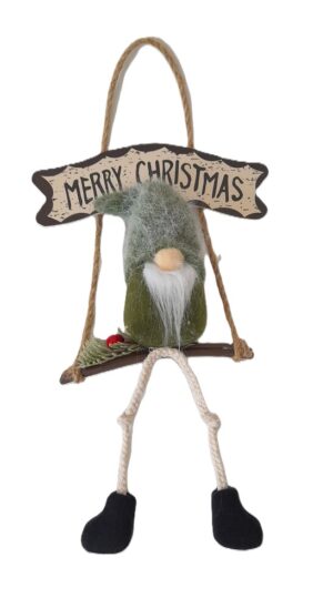 "MERRY CHRISTMAS" P/ PENDURAR C/ GNOMO