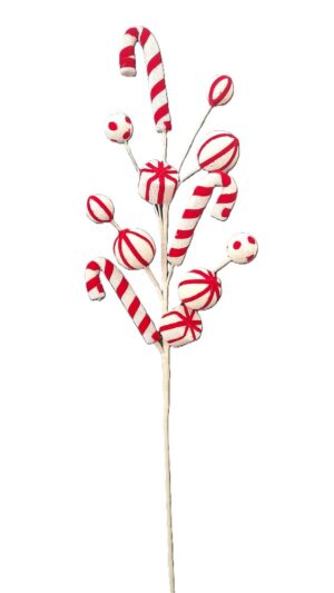 HASTE C/ BENGALAS E BOLAS DE NATAL