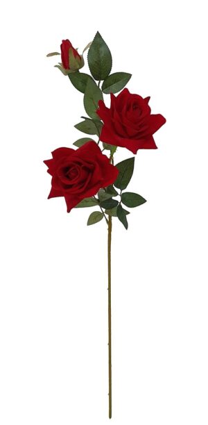 HASTE ROSA DE VELUDO X 2