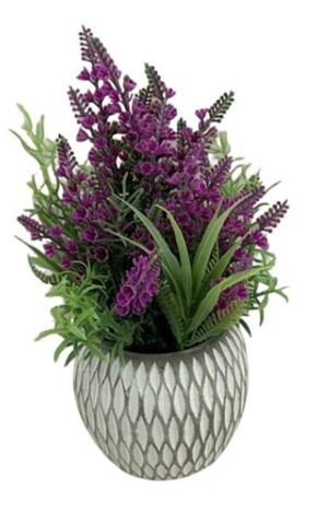 VASO EM CERÂMICA C/ LAVANDA