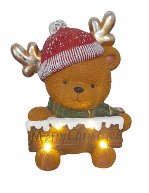 URSO C/ PLACA "MERRY CHRISTMAS"