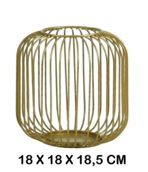 LANTERNA EM METAL DOURADO