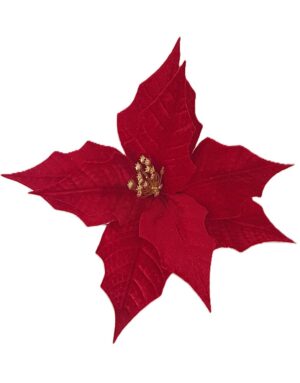 PICK POINSETIA VELUDO C/ MOLA