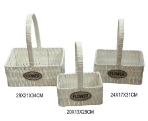 CONJ. 3 CESTAS QUADRADAS