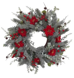 COROA C/ POINSETIAS