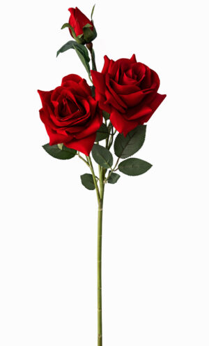 HASTE ROSA DE VELUDO X 2